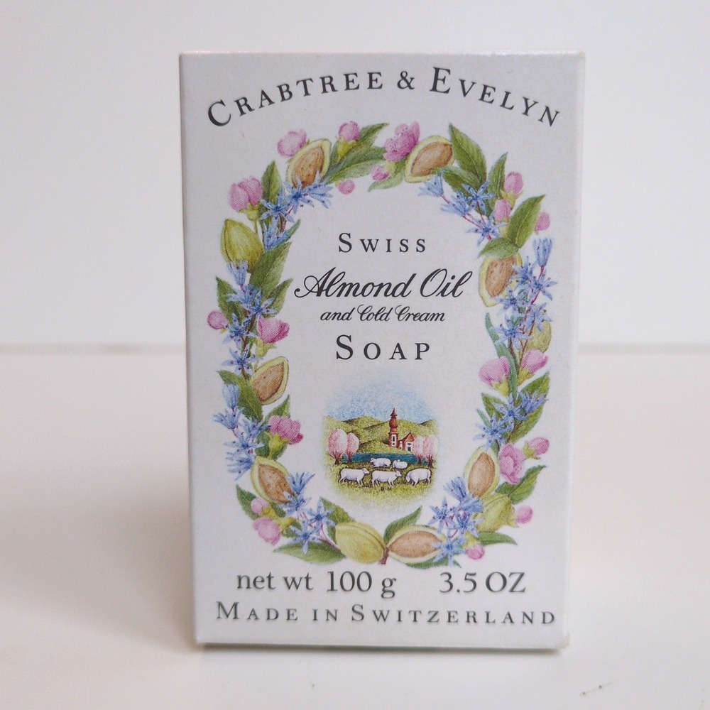 Crabtree & Evelyn Soap Swiss Almond Oil Cold‎ Cream Vintage 1990 3.5oz